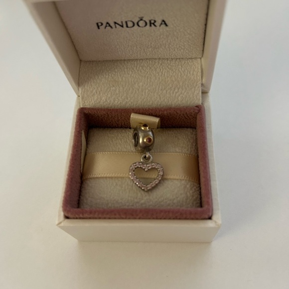 PANDORA Be My Valentine Heart Dangle with Rhodolite and Pink Zirconia - Picture 3 of 7